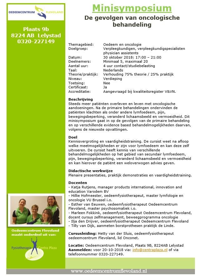 Minisymposium voor zorgverleners